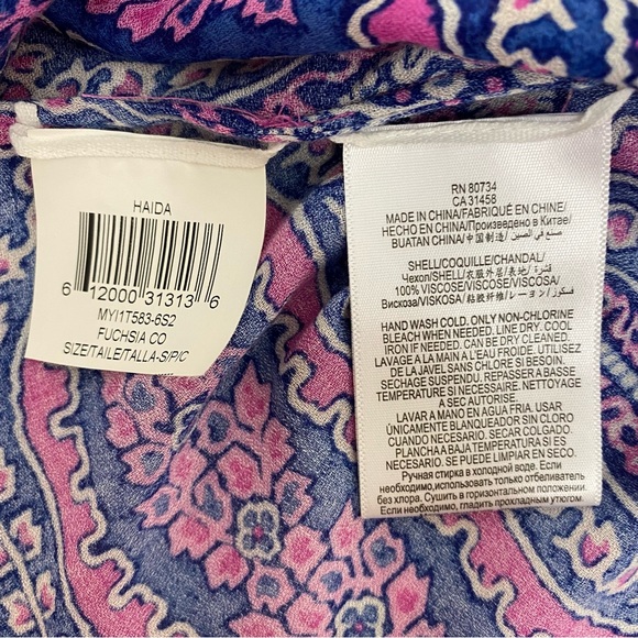 BCBGMaxAzria Haida Long Sleeve Print Top - Picture 8 of 8